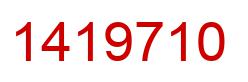 Number 1419710 red image