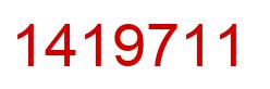 Number 1419711 red image