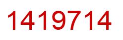 Number 1419714 red image