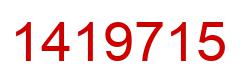 Number 1419715 red image