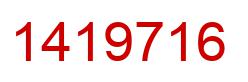 Number 1419716 red image