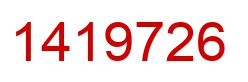 Number 1419726 red image