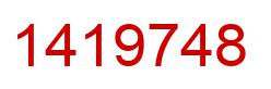 Number 1419748 red image