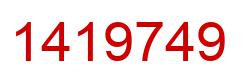 Number 1419749 red image