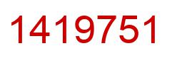 Number 1419751 red image