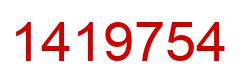 Number 1419754 red image