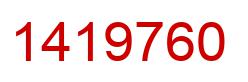 Number 1419760 red image