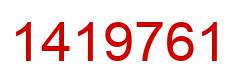 Number 1419761 red image