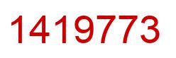 Number 1419773 red image