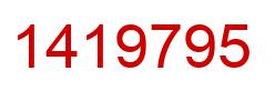 Number 1419795 red image
