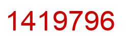 Number 1419796 red image