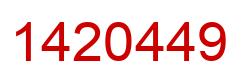 Number 1420449 red image