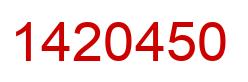 Number 1420450 red image