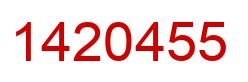 Number 1420455 red image
