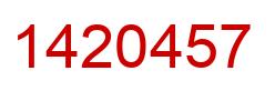 Number 1420457 red image