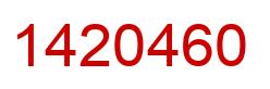 Number 1420460 red image
