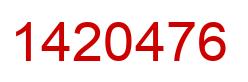 Número 1420476 imagen rojo