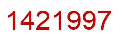 Número 1421997 imagen rojo