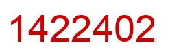 Número 1422402 imagen rojo