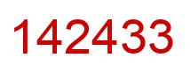 Number 142433 red image