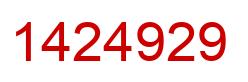 Number 1424929 red image