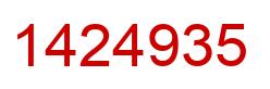 Number 1424935 red image