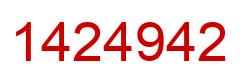 Number 1424942 red image