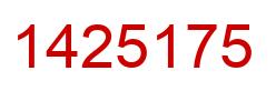 Number 1425175 red image