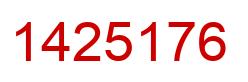 Number 1425176 red image