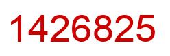 Número 1426825 imagen rojo