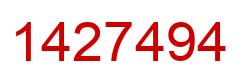 Número 1427494 imagen rojo