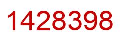 Number 1428398 red image