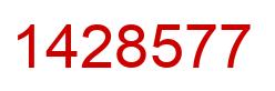 Number 1428577 red image