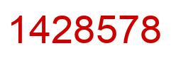 Number 1428578 red image