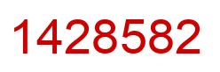 Number 1428582 red image