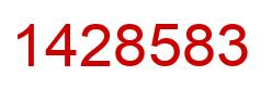 Number 1428583 red image