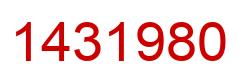 Number 1431980 red image