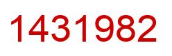 Number 1431982 red image