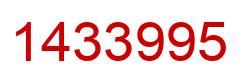 Number 1433995 red image