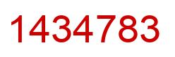 Number 1434783 red image