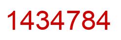Number 1434784 red image