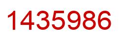 Number 1435986 red image