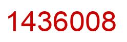 Number 1436008 red image