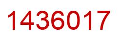 Number 1436017 red image