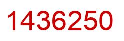 Número 1436250 imagen rojo