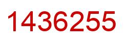 Número 1436255 imagen rojo