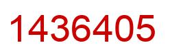 Número 1436405 imagen rojo