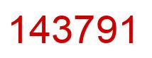 Number 143791 red image