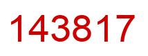 Number 143817 red image