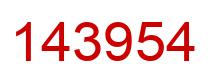 Número 143954 imagen rojo